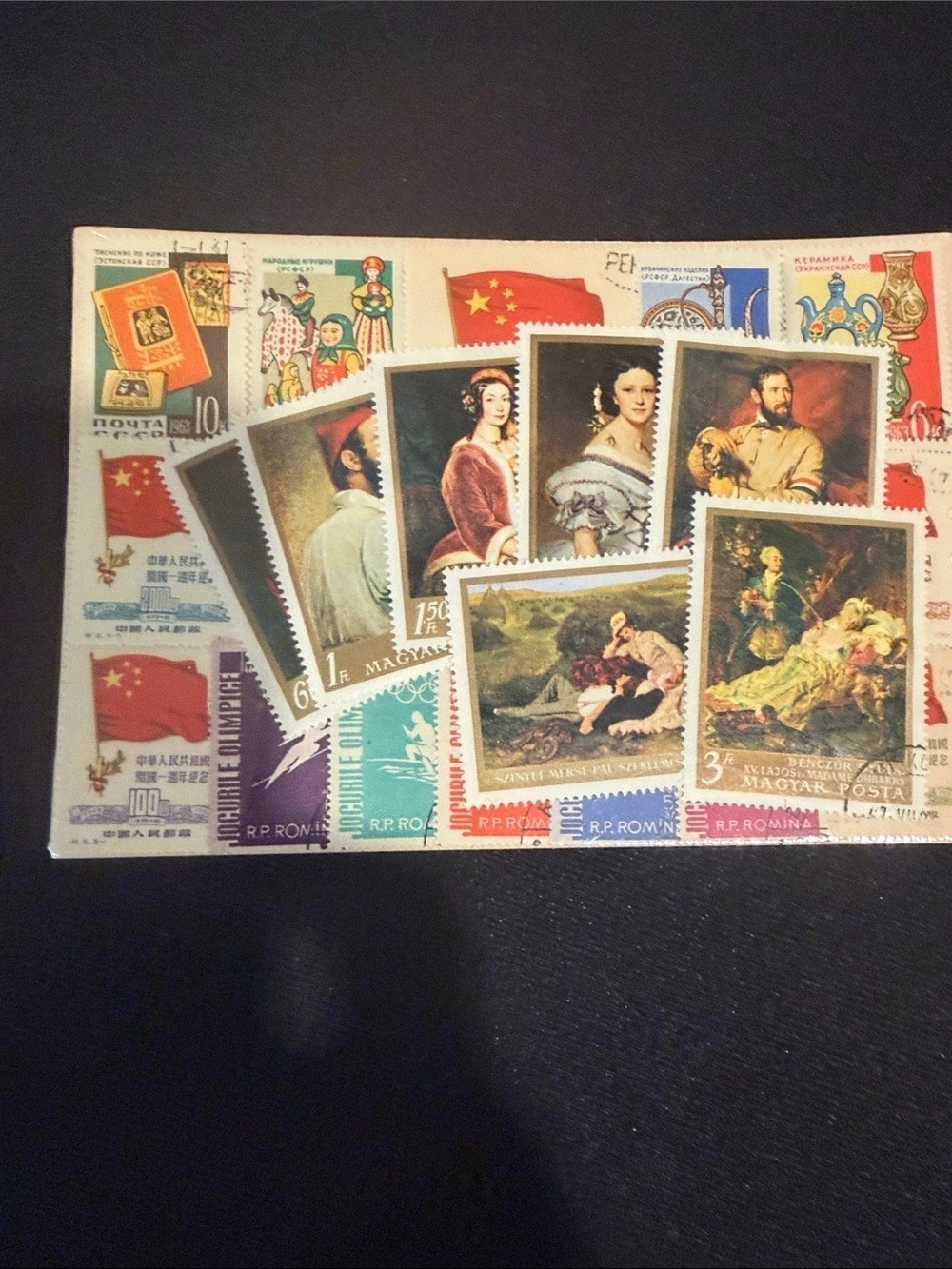 Vintage Stamp Collection Envelopes